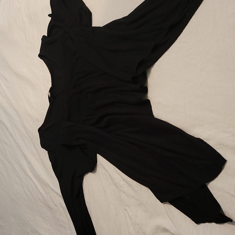 Black Assymetrical Hem Dress